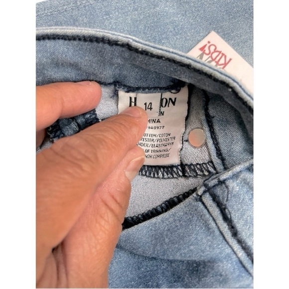 Hudson Girls Skinny Jeans Size 14 Blue Denim Mid Rise Classic Fit - Picture 6 of 9